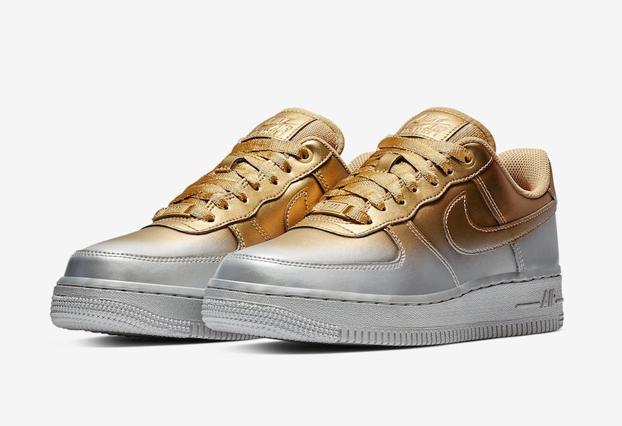 Nike Air Force 1 Low Silver Gold 898889-012 37110