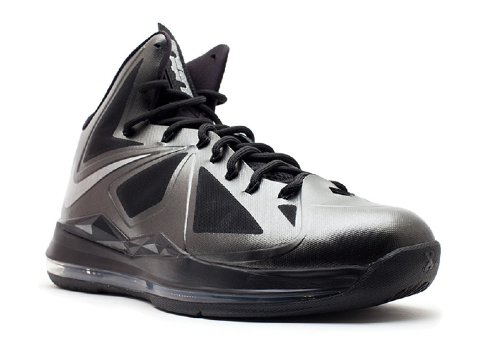 Lebron 10 Carbon Diamond Anthracite Black Silver Metallic 541100-001 8528