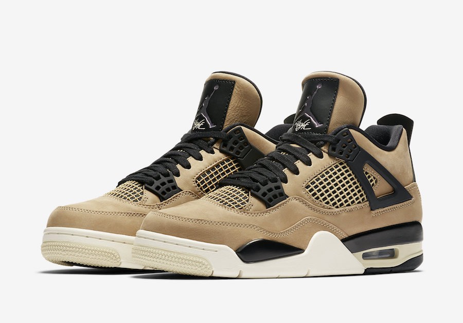 Air Jordan 4 Womens Mushroom Black Fossil Pale Ivory AQ9129-200 15931