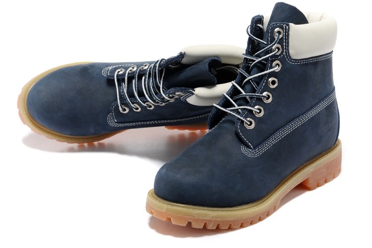 Navy White Timberland 6 Inch Boots For Women 29214