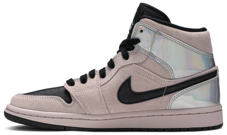 Air Jordan 1 Mid 2020 Iridescent Barely Rose Black Multi BQ6472-602 7240