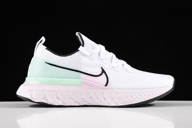 2020 Womens Nike React Infinity Run Flyknit White Iced Lilac CD4372 100 47686