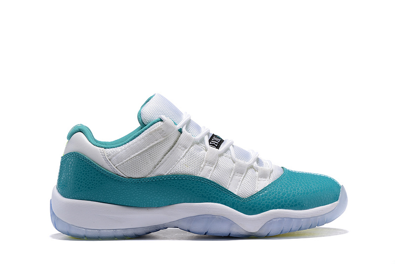 Nike Air Jordan XI 11 Retro Low Aqua Safari White Turbo Green Women Shoes 580522-143 32845