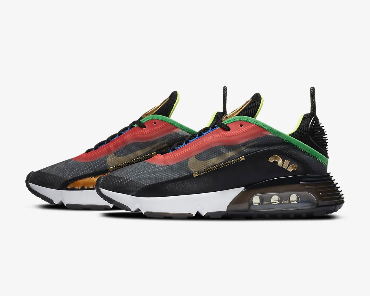 Nike Air Max 2090 Olympics Black Metallic Gold Racer Blue Green Spark CZ8698-074 5759