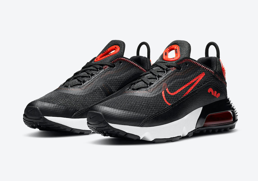 Nike Air Max 2090 GS Black Chile Red Running Shoes CJ4066-004 33696