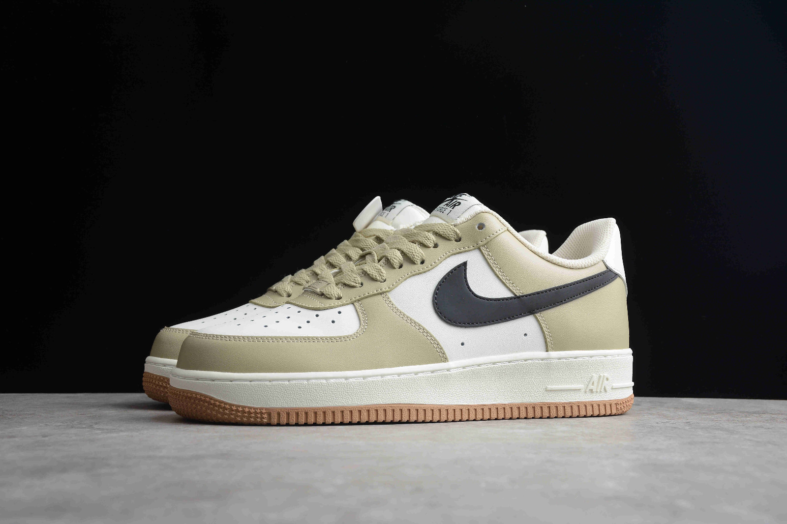 Nike Air Force 1 07 Low Khaki Black White Shoes DH5969-633 8527