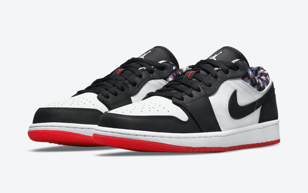 Air Jordan 1 Low Quai 54 Black White Red Grey DM0095-106 42700