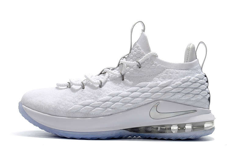 Nike Zoom Lebron XV 15 Low Men Basketball Shoes Hot All White 42126