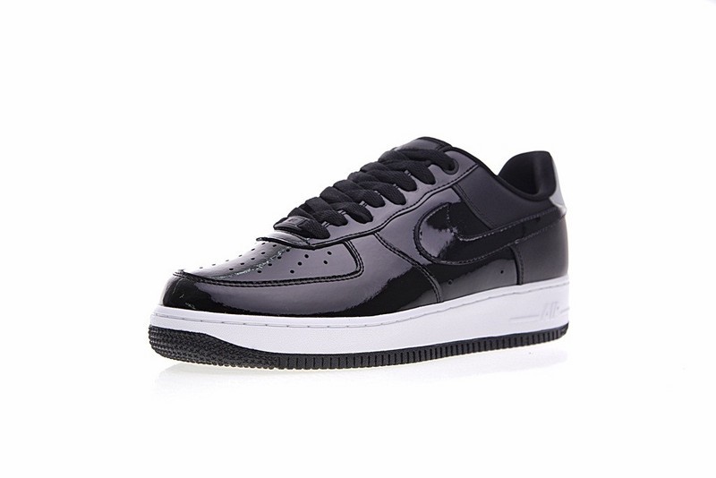 Nike Air Force 1 Low 07 SE Patent Black Reflective Silver AH6827-001 5760