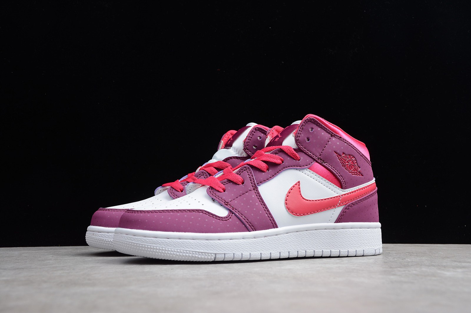 Nike Air Jordan 1 Mid GS True Berry Rush Pink 555112-661 32701
